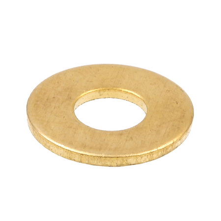 Prime-Line Flat Washer, Fits Bolt Size #10 , Brass Brass Finish, 100 PK 9079685